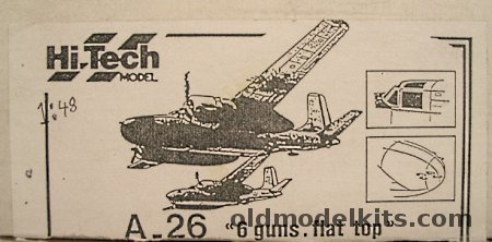 Hi-Tech 1/48 A-26 6 Guns Flat Top Conversion, 189 plastic model kit